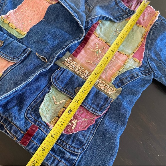 Colorful Patchwork Denim Jacket - Picture 11 of 11